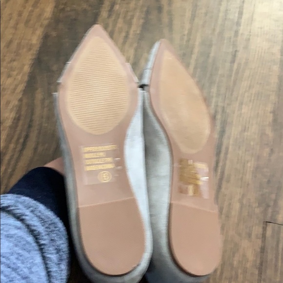Light dusty gray-tan flats soft suede - Picture 4 of 4